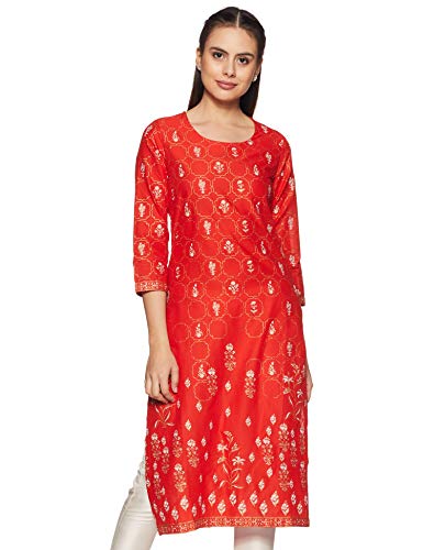 Image of BIBA Women's Cotton Straight Kurta