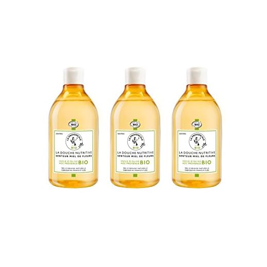 La Provençale – La ducha nutritiva con aroma a miel de flores – Gel de ducha – Certificado ecológico – Aceite de oliva orgánico AOC Provence – Frabrconectado en Francia – 500 ml – Lote de 3