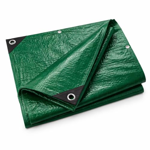 2x2 Abdeckplane Plane 200 g/m² grün - Plane mit Ösen wasserdicht & Gartenplane & Schutzplane, Allzweckplane - grün, Bauplane für Zeltunterlage - Gewebeplane - für Zeltplane & Camping