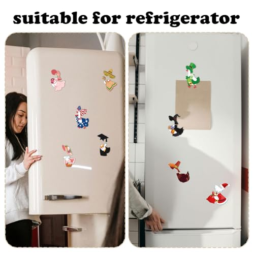 Set de 12 imanes decorativos de ganso para frigorífico miniatura 3
