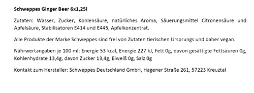 Schweppes Original Ginger Beer 6 x 1,25l