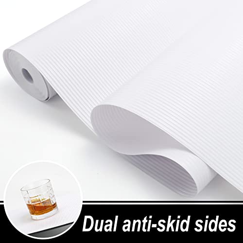 Shelf Liners For Kitchen Cabinets, 12 Inch X 20 Ft, Plastic Shelf Liner, Non Adhesive Kitchen Drawer Cabinet Liner For Wire Shelves/Fridge/Drawer/Dresser (White, 12 Inches X20 Feet) #TOP6