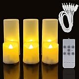 Velas LED sin llama con control remoto, velas de té parpadeantes, velas falsas, velas blancas cálidas, temporizador votivo para decoración del hogar, no más goteo de cera, más humo y aroma, más molestia de limpiar el goteo de la vela. Sin llama, no te preocupes por causar fuego, soplar, quedarte dormido sin soplar las velas.