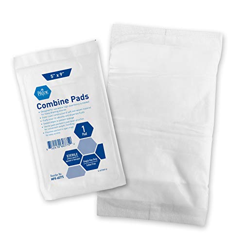 Medpride Sterile Abdominal- Abd Combine Pads| 40-Pack, 5 X 9 Inches| Extra Absorbent & Thick, Individually Wrapped Wound Dressing, First Aid Pads| Surgical-Grade, Nonstick- For Heavy Leakage, Post Op #TOP3