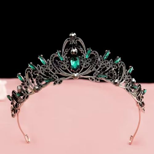 Tiara de novia cómoda con pedrería y corona de estrás para damas 3