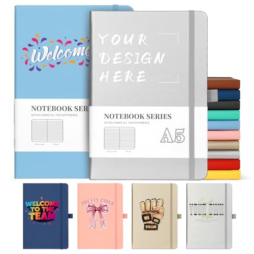 Personalised notebook custom logo/text/image personalized notebooks a5 executive customized journal & student notepad diary hardcover gift silver