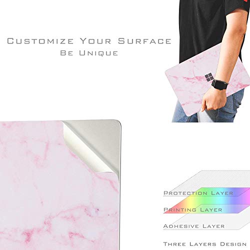 Carcasa Surface Laptop Go 12.5 mármol rosa protector vinilo protectora ultrafina 2020 5
