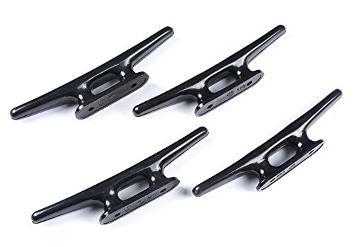 Mxeol Black Nylon Boat Cleat 6 Dock Cleats Rope Tie Off For Kayak Marine Pier Nautical Décor 6 Inch (4 Packs) #TOP2