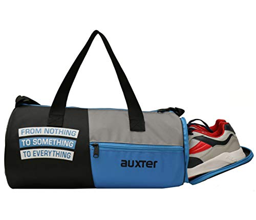 Auxter Premium Blue / Sky Gym Bag with Shoe Compartment