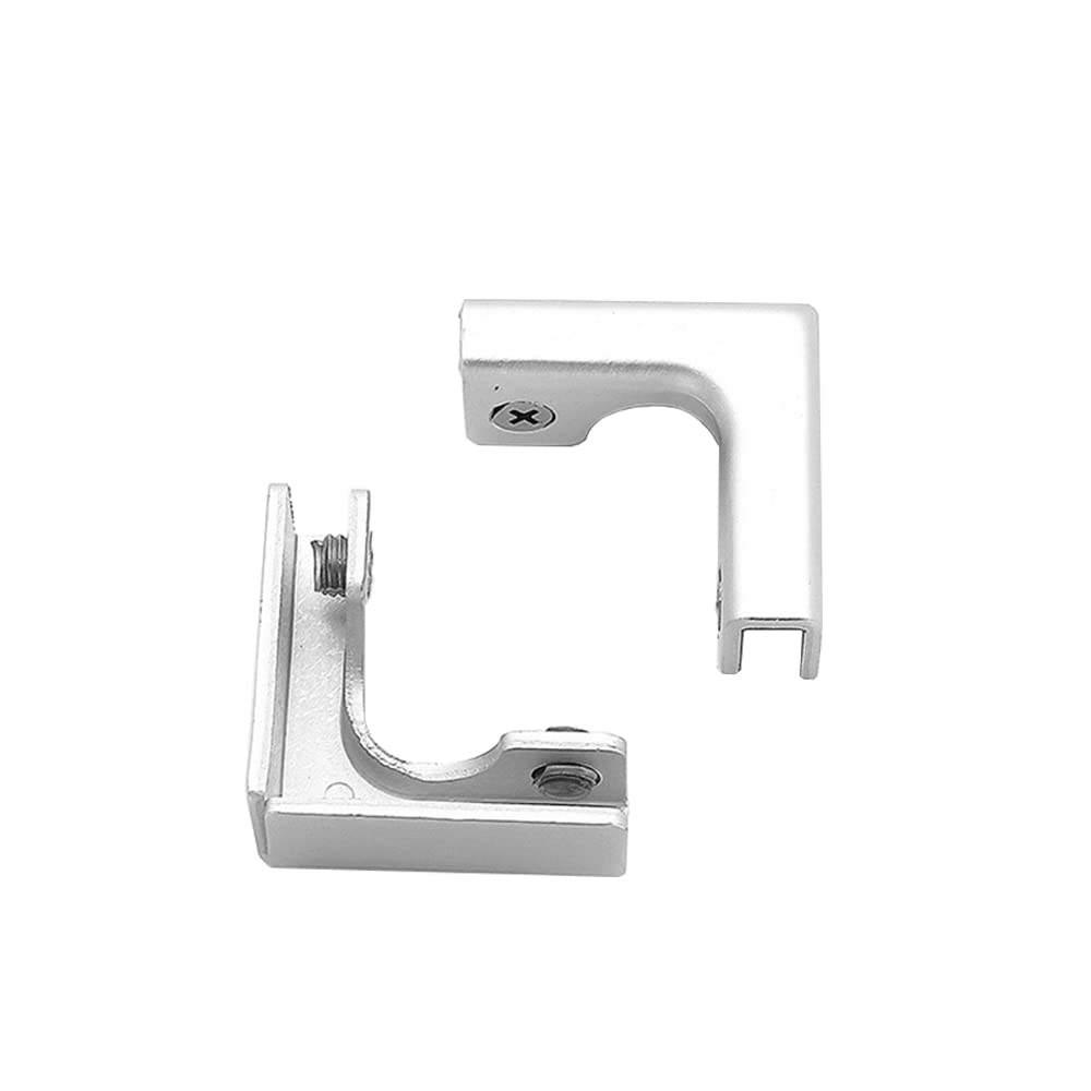 2Pcs Glass Clamp Square Glass Frame 90 Degree Corner L Shape Glass Connector Clip Holder for 4-8mm Glass Thickness Rimless Aquarium Shower Door Cube Glass Panel Fixing
