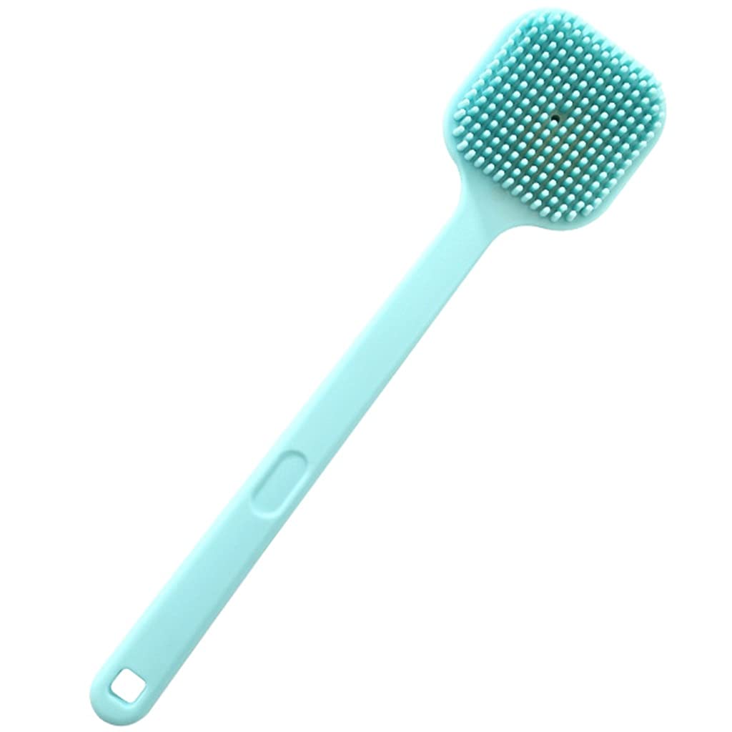 Cepillo para la Piel Cepillo para el Cuerpo Cepillo para la Piel con Mango Largo de Nylon de Doble Cara, Limpieza y exfoliación para estimular la circulación sanguínea (Color : Azul, Tamaño