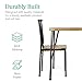 Best Choice Products 5-Piece Metal and Wood Indoor Modern Rectangular Dining Table Furniture Set for Kitchen, Dining Room, Dinette, Breakfast Nook w/ 4 Chairs - Brown