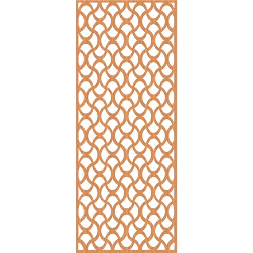 Image of 31 3 /8 inchW x 79 3 /8 inchH x 3 /8 inchT Resort Decorative Fretwork Wood Wall Panels, Cherry