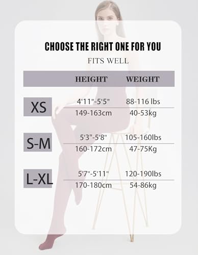 Image of CozyWow 80D Control Top Opaque Tights for Women High Waist Matte Pantyhose | Run-resistant, High Rise,Ideal for Layering under Dress