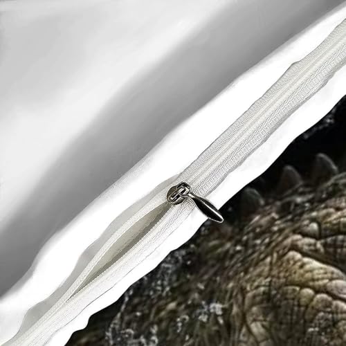 Housse de couette crocodile imprimé 3D animaux land microfibre fermeture éclair - 6