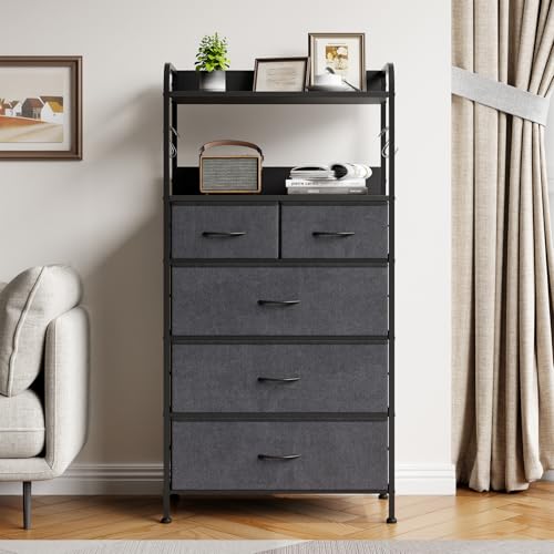 Dresser for Bedroom with 5 Storage Drawers,Dressers & Chests of