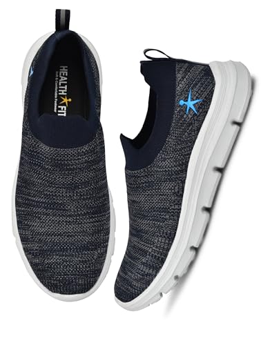 Image of HEALTH FIT Extra Soft Sports Shoes with Memory Foam Comfortable & Lightweight Breathable Without Lace for Walking Jogging Gym Shoes Cushion Casual Regular Wear Shoes for Men's Gent's HF727NEW
