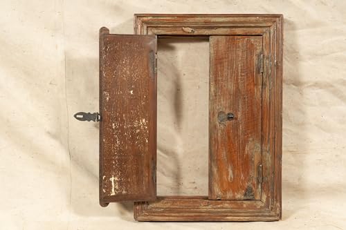 Biscottini Innentür Fenster L45XPR7XH62 cm - Holztür - Türen für Innen und Außen - Wohnkultur