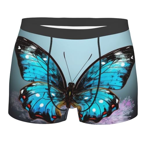 Men's Underwear Beautiful butterfly Boxer Briefs Ultra Breathable Stretch Mens Moisture Wicking Underwear
