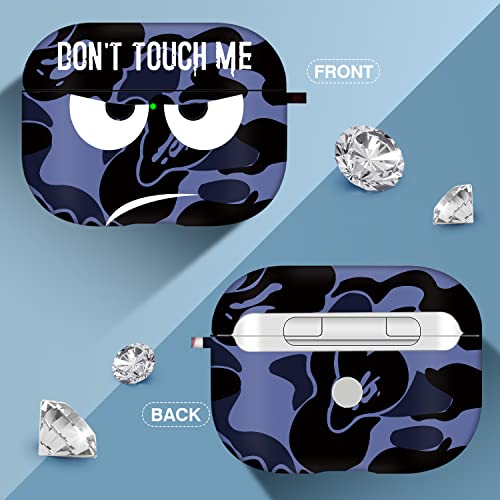 Image of for Airpods Pro 2nd Generation Case 2022, Don't Touch Me for Airpods Pro 2 Cover with Keychain Soft Cute Shockproof Cover for Women Men Compatible Apple AirPod Pro 2,Blue