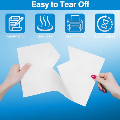 100 Blatt Thermopapier A4 für Tragbaren Drucker, Schnelltrocknendes A4 Thermopapier, Nachfülldruckpapier Thermodrucker Papier a4, für Datei, Fotodruck, Notizen, Etiketten (210mm×297 mm)