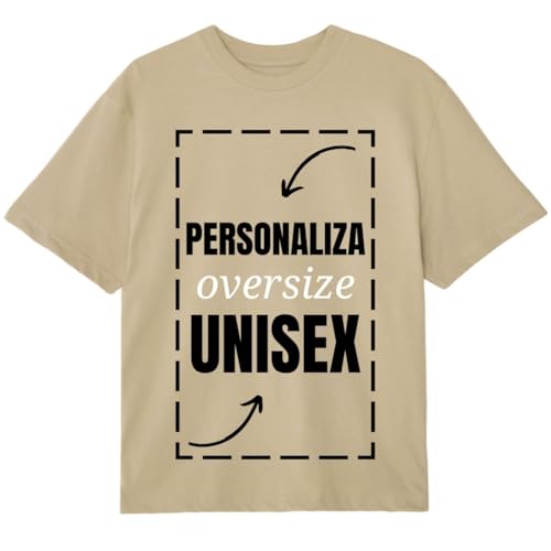 latostadora Camiseta Oversize Personalizada Unisex - Foto Texto Personalizable Delante y Detrás