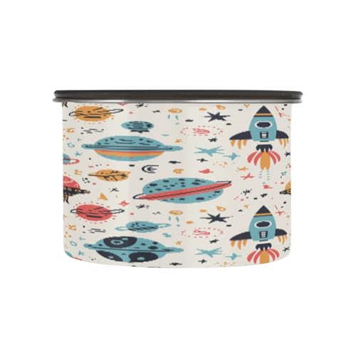 Bote de Café Hermético de Acero Inoxidable 17 oz Cartoon Rockets