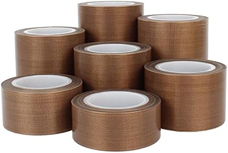 Miniatura 4 de GUMMMY 0.007 in 300 grados de resistencia a altas temperaturas cinta adhesiva de tela de aislamiento térmico máquina de sellado PTFE cinta (tamaño