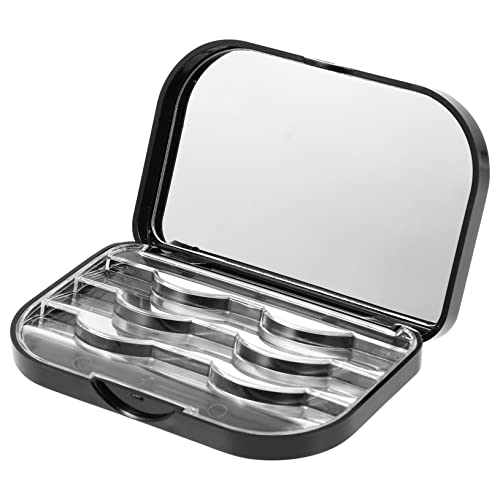 NIYANGLE Caja de Pestañas con Compartimentos Organizador de Almacenamiento de Pestañas Falsas Resistente y Reutilizable para Maquillaje