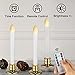 CelebrationLight 10 Pack Flameless Taper Candles with Remote/Timer, Battery Operated Flickering LED Window Candles, Vintage Christmas Electric Fake Candlesticks, Golden Holder