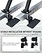Aupar Heavy-Duty Boat Trailer Steps with Safety Grab Handle, Non-Slip Surface, Trailers Tongue Step Compatible with Most Deep V, Patent Pending, 4 Steps