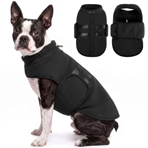 Image of Queenmore Large Dog Sweater,Fleece French Bulldog Sweater with Leash Hole