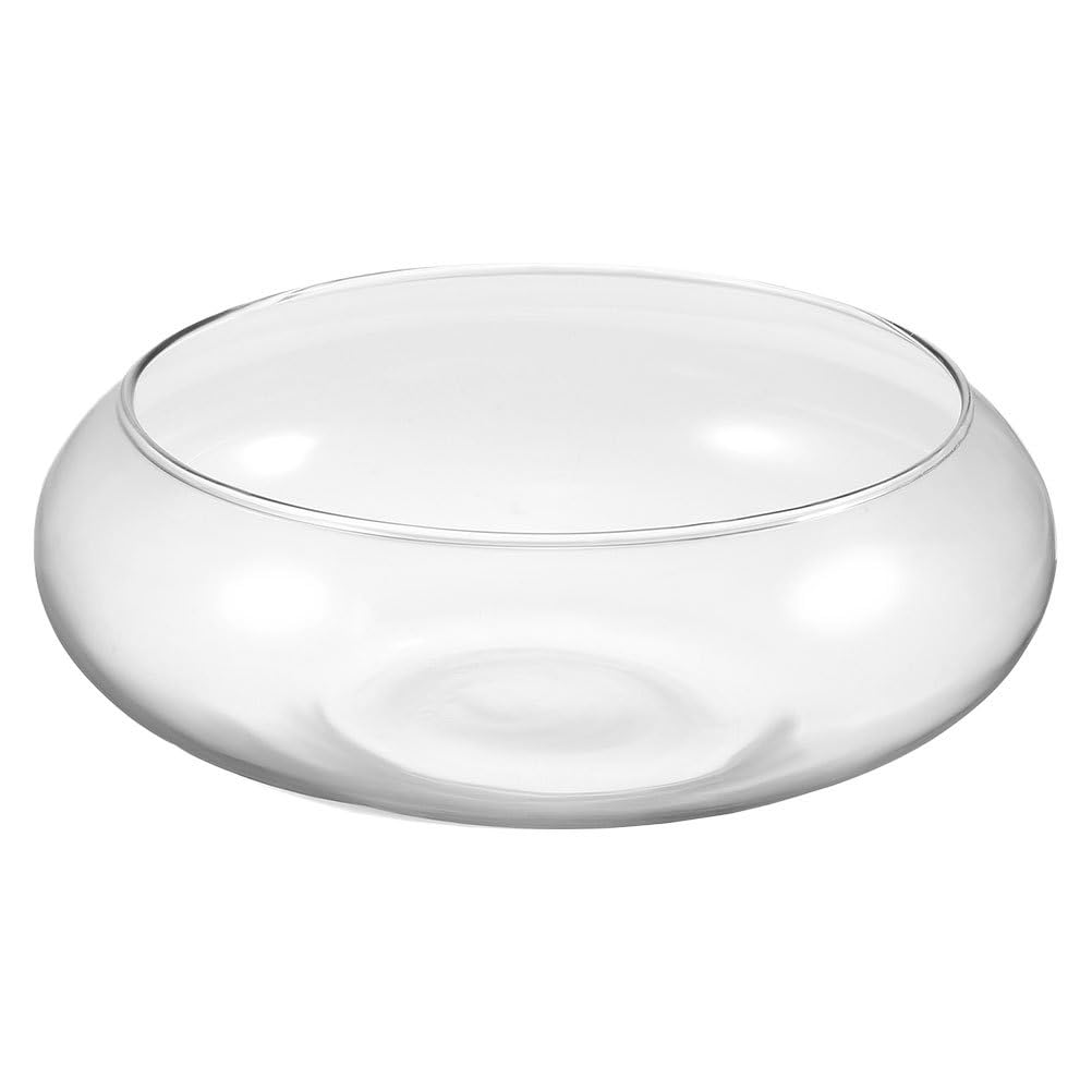 Glass Vase Fish Bowl: 9 Diameter Round Terrarium Vase - Transparent Glass Hydroponic Floral Container for Wedding Event Home Decoration