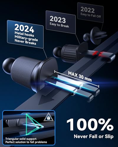 Mrglas K101 For Magsafe Car Mount With Car Charger [40 Strong Magnets] [360° Rotation] Air Vent Magnetic Cell Phone Holder [Double Metal Hook] Car Phone Mount Compatible Iphone 15 14 Pro Max Samsung S24 thumb #3