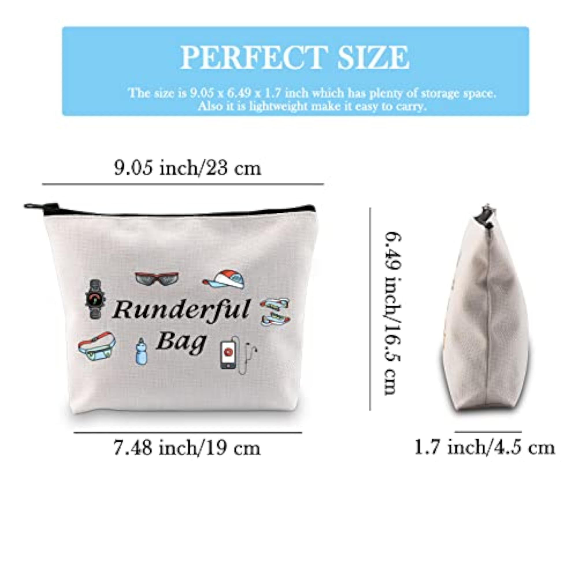 Running Lover Gift Makeup Bag, Zipper Pouch