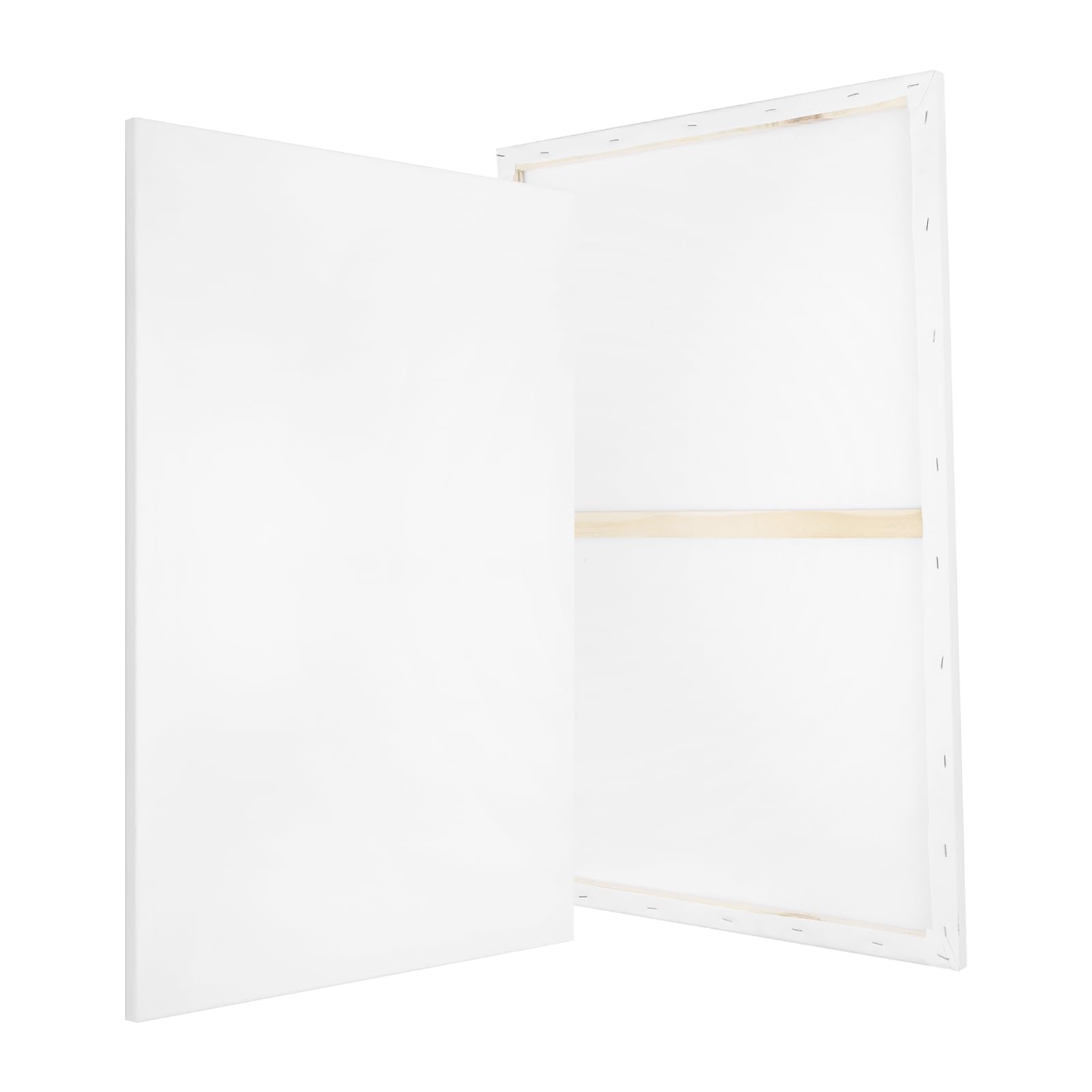 PATIKIL Lienzo Tensionado, 2 Piezas 48" X 24" Lienzo Rectangular Para Pintar Lienzo Blanco Imprimado Paneles De Lienzo De Algodón Para Pinturas Acrílicas Al Óleo Acuarelas, Blanco