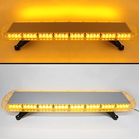 38'' 72 LED Rooftop Emergency Strobe Light Bar ,Traffic Advisor Warning Lightbar 15 Flashing Mode IP65 Waterproof Heavy-duty Bolt Mount for Vehicle Security Snowplow Truck (Amber) Cover