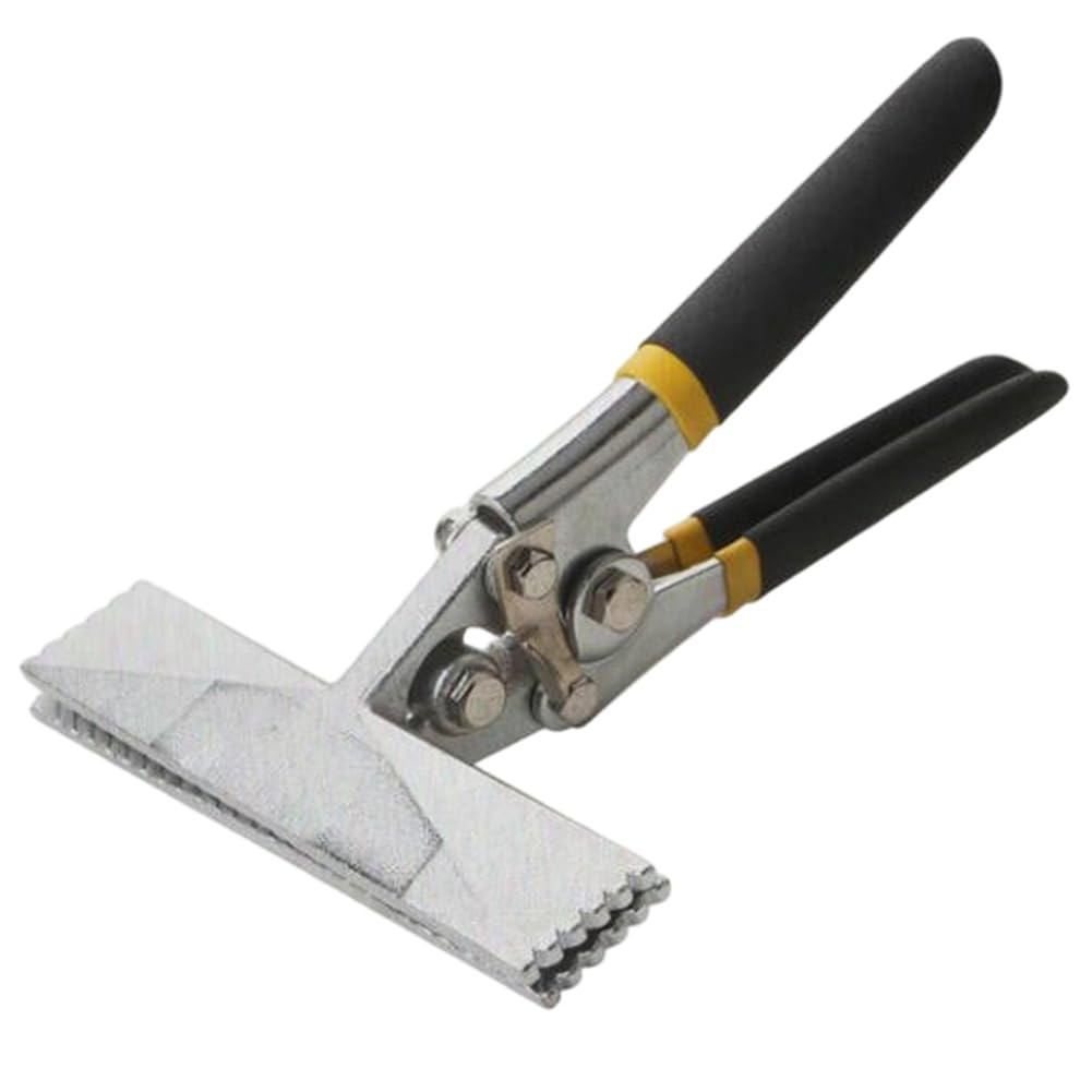 Jnchdghwa As Shown Bending Pliers With Dipped Cushion Handle, 6 Inch Straight Jaw Hand Seamer Tool For Flattening Metal, Sheet Bender