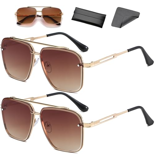 Upliftjoys Sunglasses, Upliftjoys Sunglasses Aviator for Men Women, Retro Gradient Sun Glasses Uv400 Protection