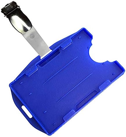 PCL Media ltd® Opaque Single Sided ID Card Badge Holder & Crocodile Strap Pocket Clip (Holders are Now Bio Degradable) Work ID Card Holder