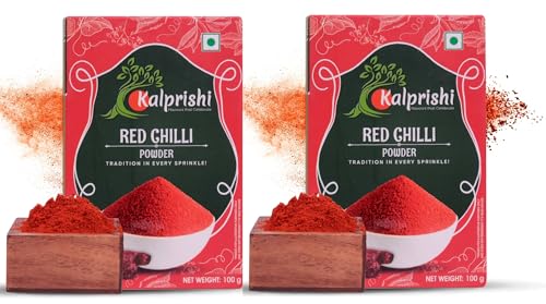 Image of Kalprishi Organic Red Chilli Powder Pack of 2 | Teekha, Rangila & Full of Flavour | Daily Spice for Indian Cooking | Perfect Lal Mirch Powder for Curries, Sabzi, Dal & Tadka | Freshly Ground, Strong Colour & Desi Swag Wala Taste