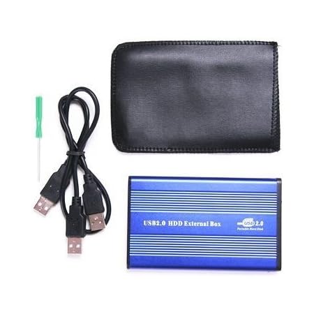 SANOXY USB 2.0 External 2.5-Inch IDE HDD Enclosure Case for Laptop - Blue