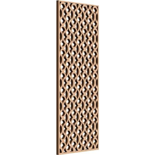 Image of Resort Decorative Pierced Fretwork Wood Wall Panels, 9 3 /8 inchW x 24 3 /8 inchH x 3 /8 inchT, Hickory