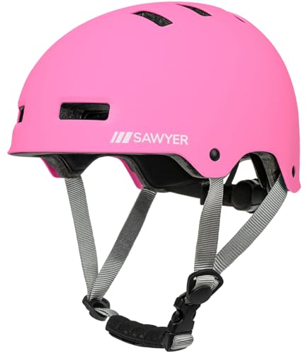 Sawyer Bikes - Casco Deportivo Ajustable (Rosa, S)