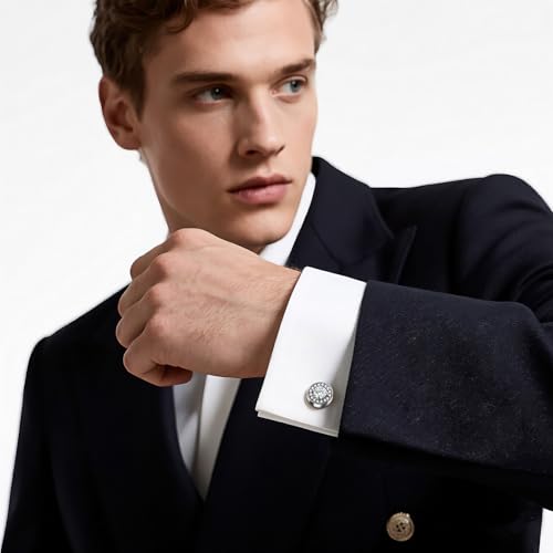 6 pares de mancuerneros Aroncent para hombre miniatura 3