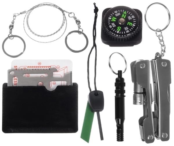 Kit tactique d'extérieur multiset 7 en 1 avec coffret de transport antichoc