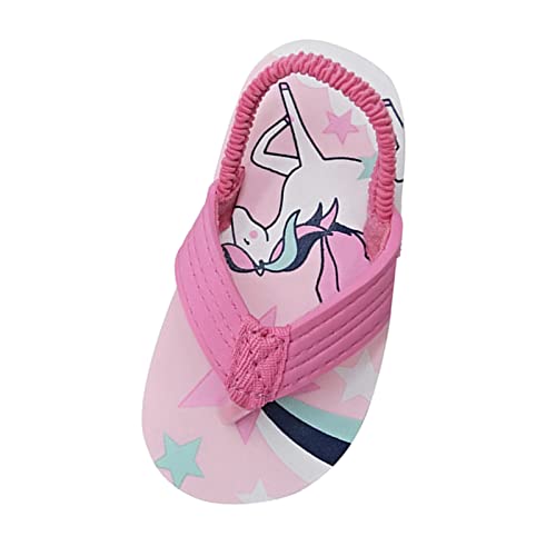 2022 Cute Girls Eva with Adjustable & Flops for Kids Beach Strap Boys Sandals for Girls Size 10 (Hot Pink, 15-18Months)4