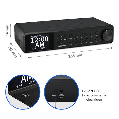 Radio de Cuisine MEDION DAB+ 2x3W RMS - vue 8