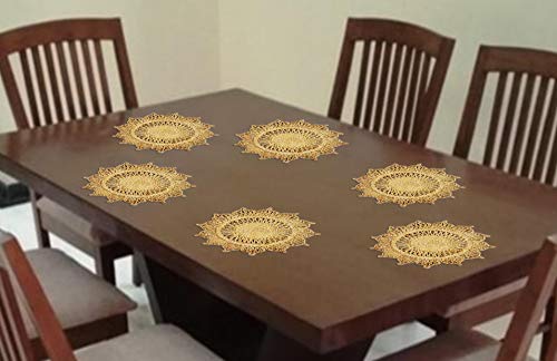 Image of Round Jute Table Mat, Brown, 1