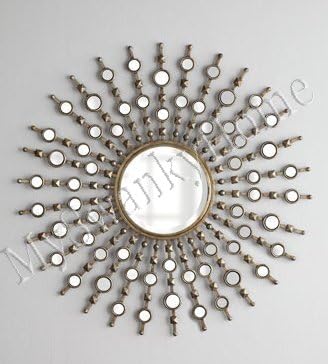 Extra Large Sunburst Starburst Silver Wall Mirror Oversize
